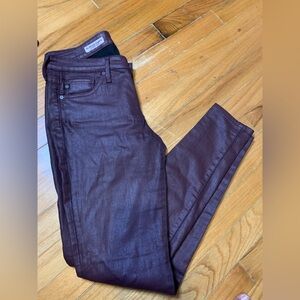 AG Adriana Goldschmied Burgundy legging jeans